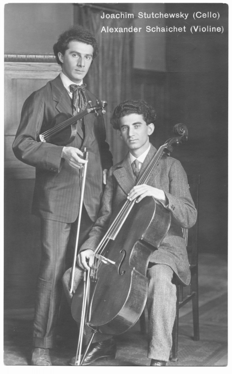 Joachim Stutschewsky (Cello), Alexander Schaichet (Violine), Zürich 1915